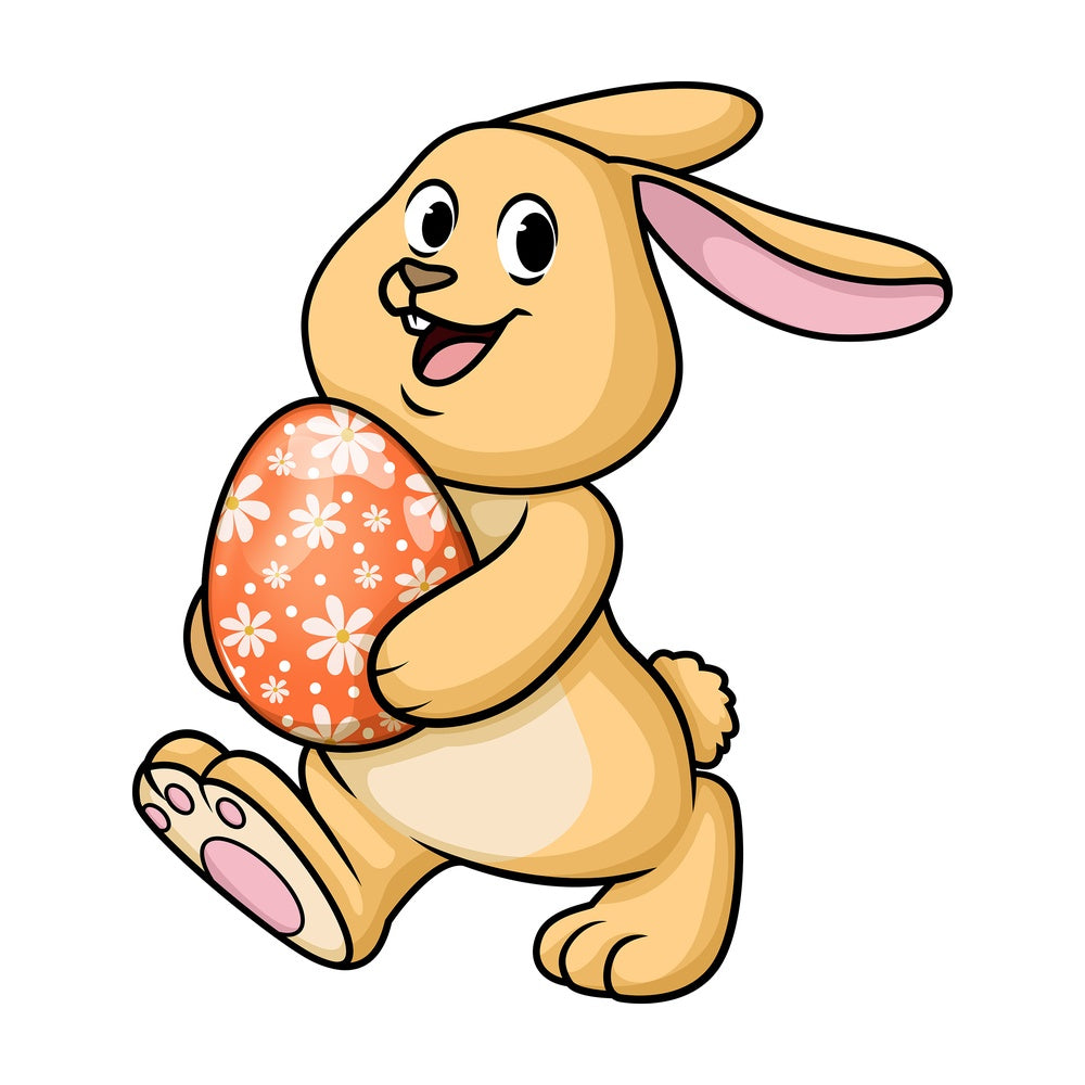 Happy easter bunny. PNG - JPG and vector EPS (infinitely scalable). Image isolated on transparent background.