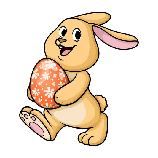 Happy easter bunny. PNG - JPG and vector EPS (infinitely scalable). Image isolated on transparent background.