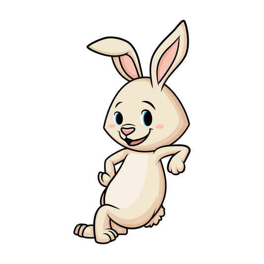Bunny leaning on something. PNG - JPG and vector EPS (infinitely scalable).