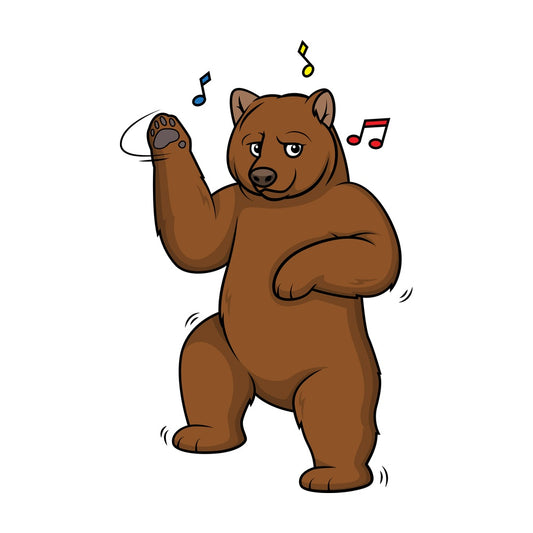 Brown bear dancing. PNG - JPG and vector EPS (infinitely scalable).