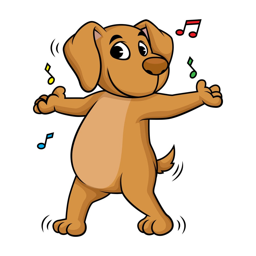 Dog dancing. PNG - JPG and vector EPS (infinitely scalable).