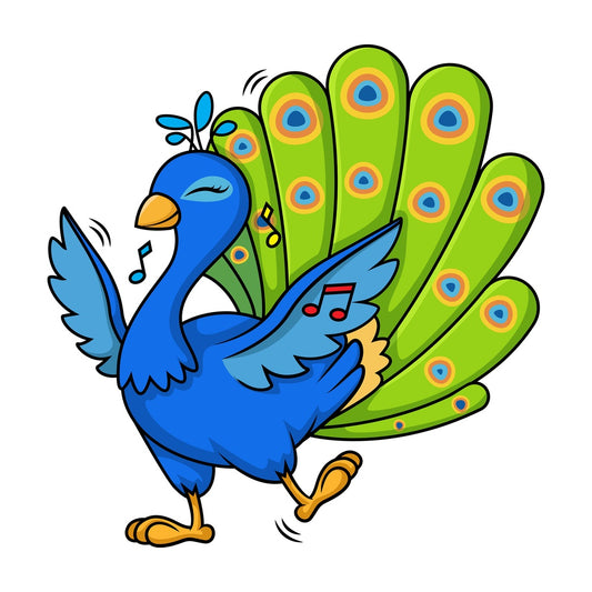 Peacock dancing. PNG - JPG and vector EPS (infinitely scalable).