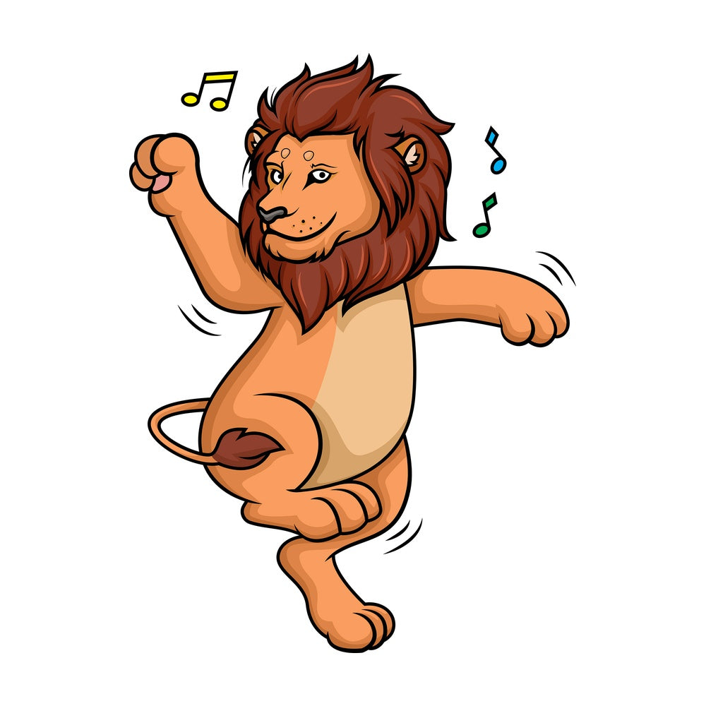 Lion dancing. PNG - JPG and vector EPS (infinitely scalable).