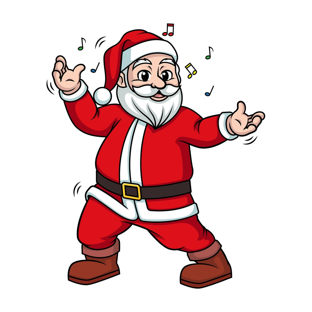 Santa claus dancing. PNG - JPG and vector EPS (infinitely scalable).