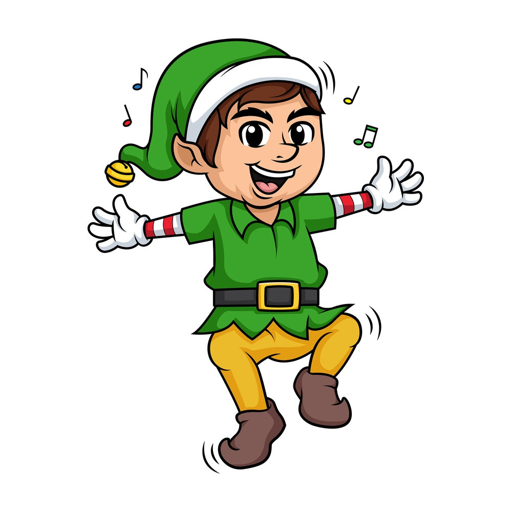 Elf dancing. PNG - JPG and vector EPS (infinitely scalable).