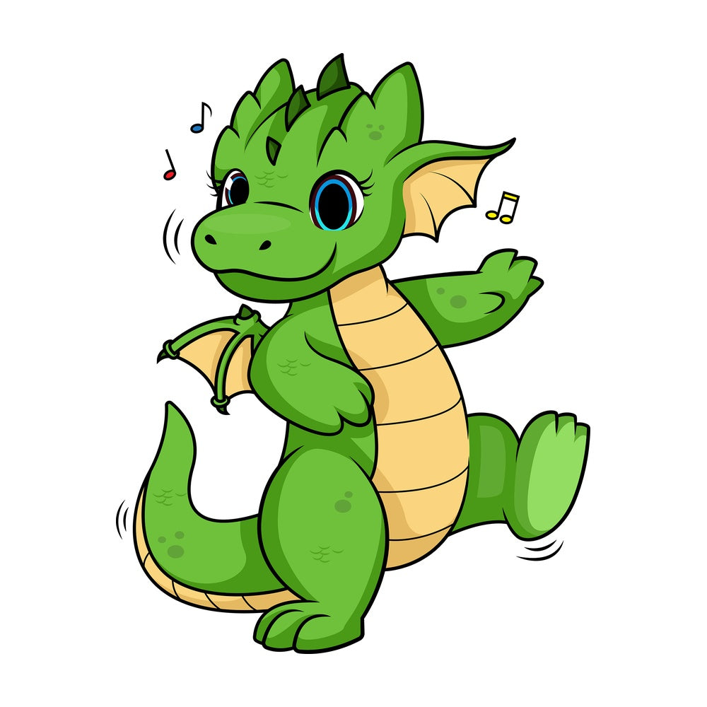 Dragon dancing. PNG - JPG and vector EPS (infinitely scalable).