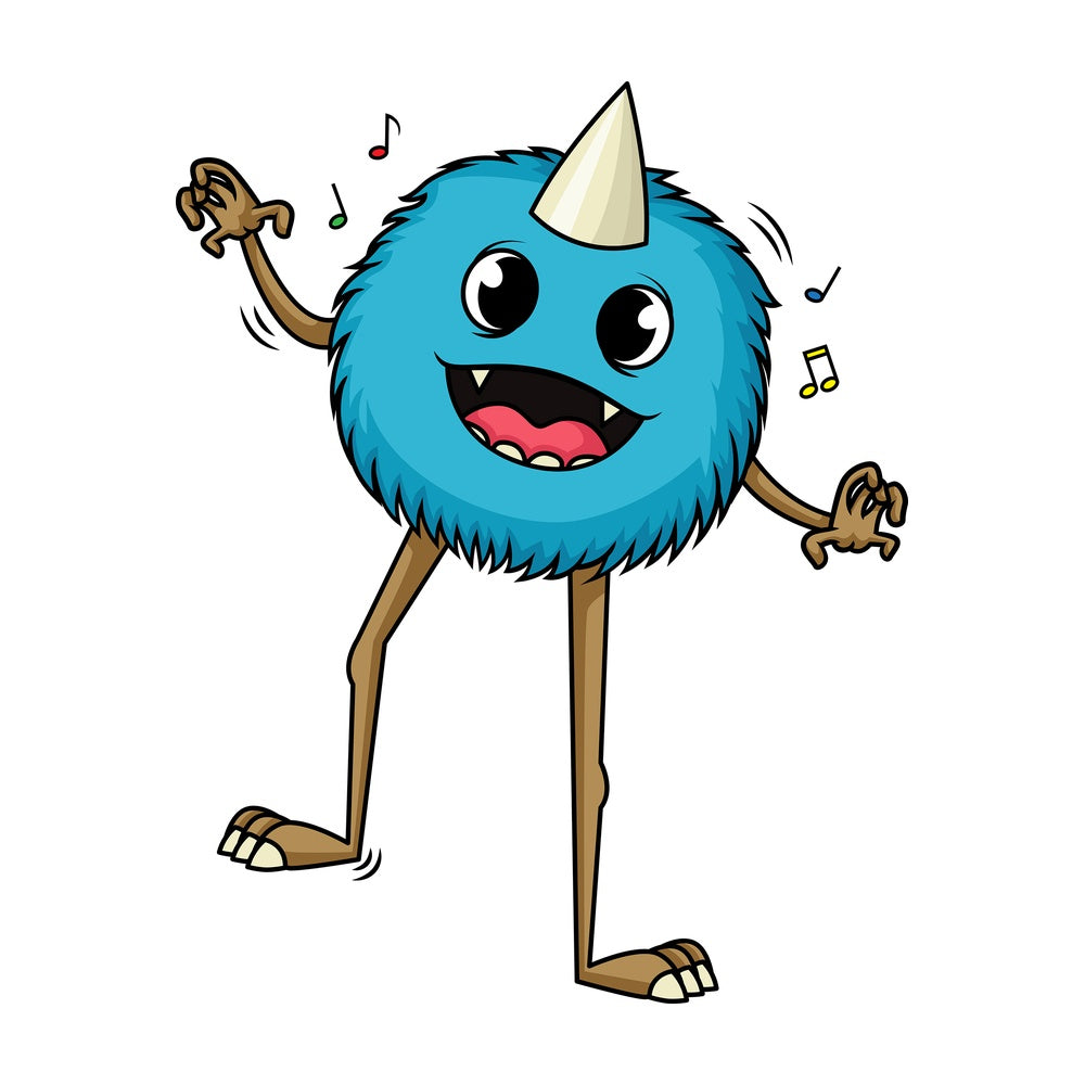 Monster dancing. PNG - JPG and vector EPS (infinitely scalable).