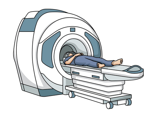 Man getting an mri scan. PNG - JPG and vector EPS (infinitely scalable).