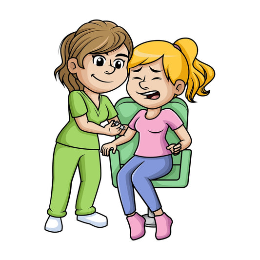 Woman getting vaccinated. PNG - JPG and vector EPS (infinitely scalable).