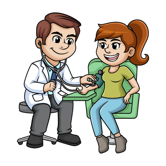 Woman checking a medical exam. PNG - JPG and vector EPS (infinitely scalable).