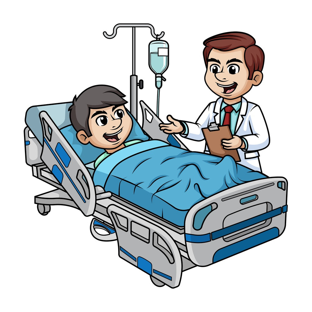 Doctor talking to patient. PNG - JPG and vector EPS (infinitely scalable).