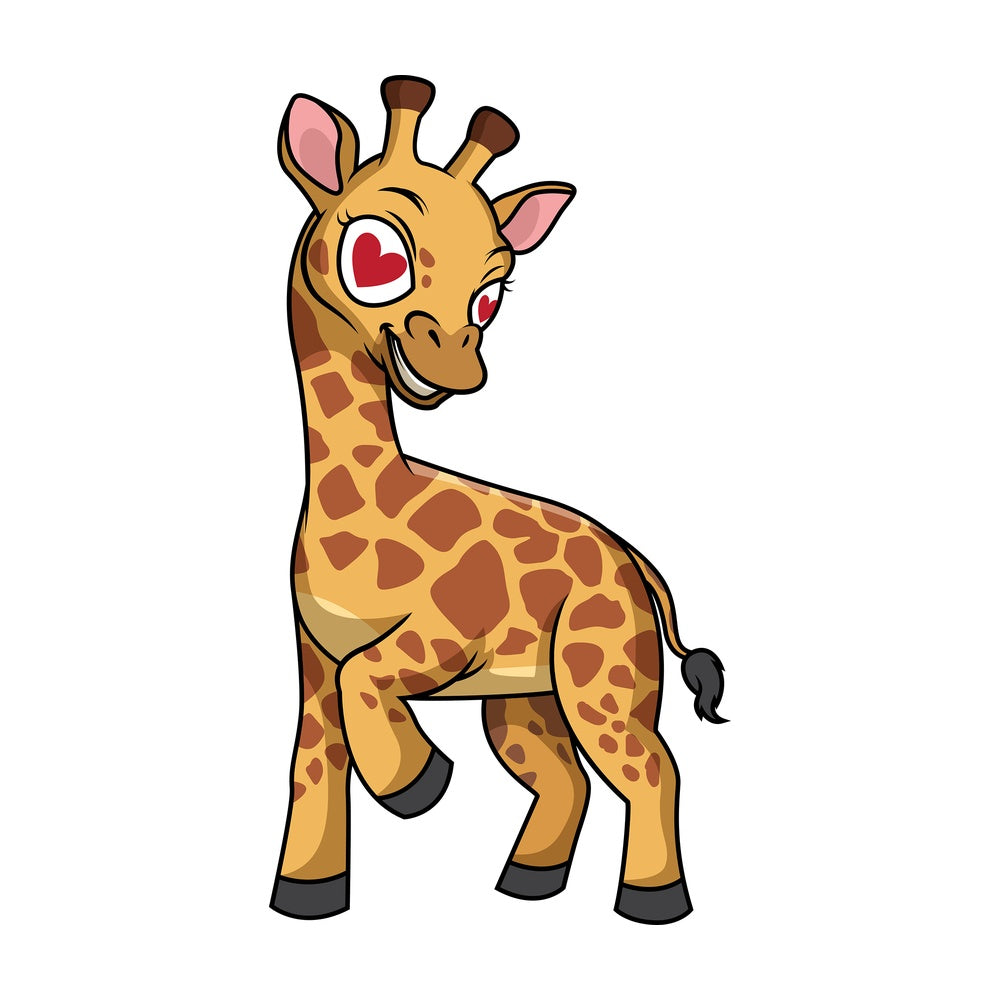 Giraffe in love. PNG - JPG and vector EPS (infinitely scalable).