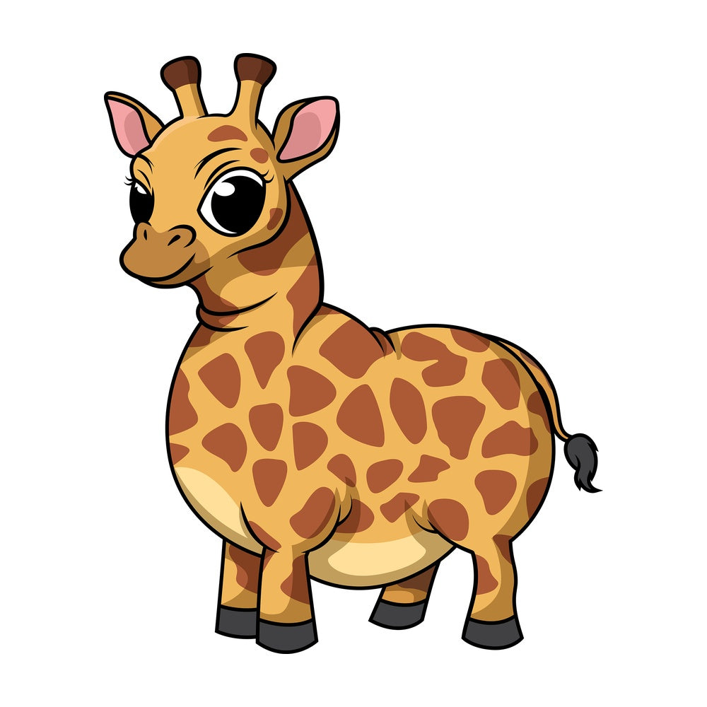 Fat giraffe. PNG - JPG and vector EPS (infinitely scalable).