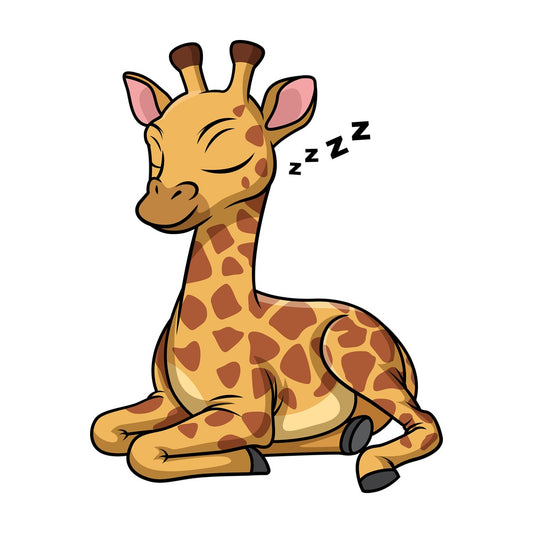 Giraffe sleeping. PNG - JPG and vector EPS (infinitely scalable).