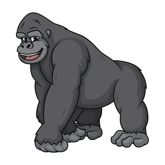 Happy gorilla. PNG - JPG and vector EPS (infinitely scalable).