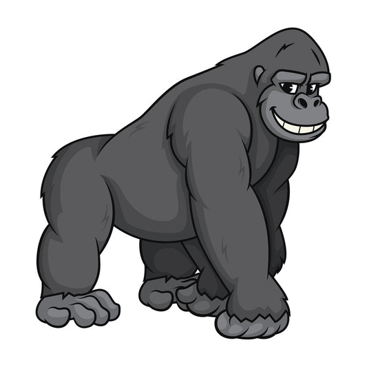 Gorilla smiling. PNG - JPG and vector EPS (infinitely scalable).