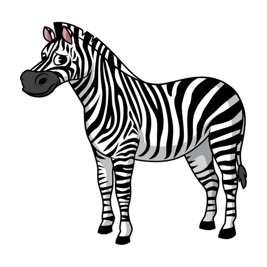 Sad zebra. PNG - JPG and vector EPS (infinitely scalable).