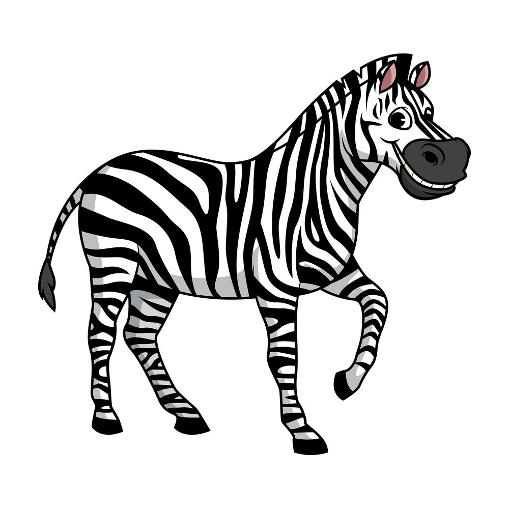 Zebra smiling. PNG - JPG and vector EPS (infinitely scalable).