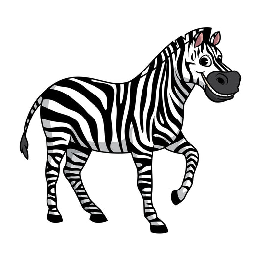 Zebra smiling. PNG - JPG and vector EPS (infinitely scalable).