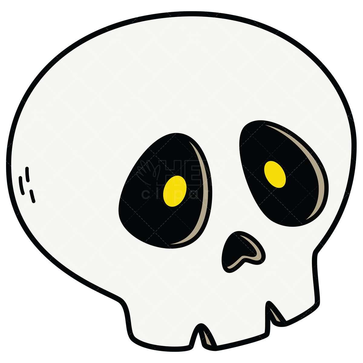 Royalty-free vector illustration of a human skull.