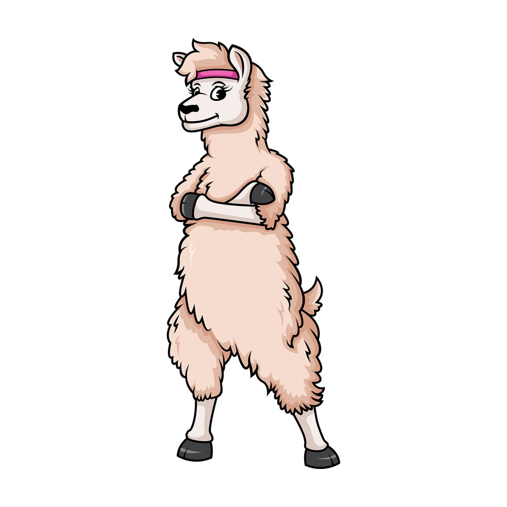 Fit female llama. PNG - JPG and vector EPS (infinitely scalable).