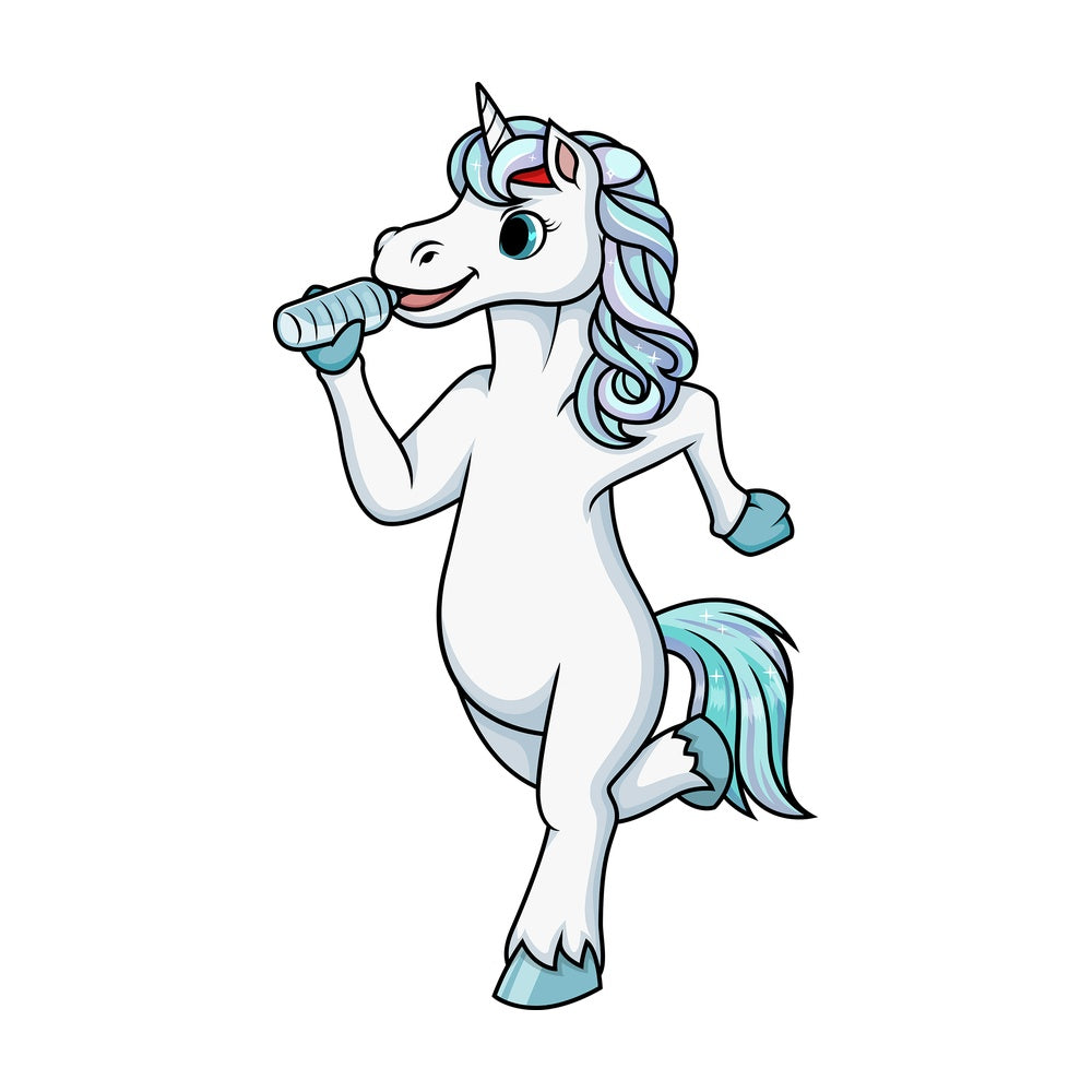 Unicorn jogging. PNG - JPG and vector EPS (infinitely scalable).