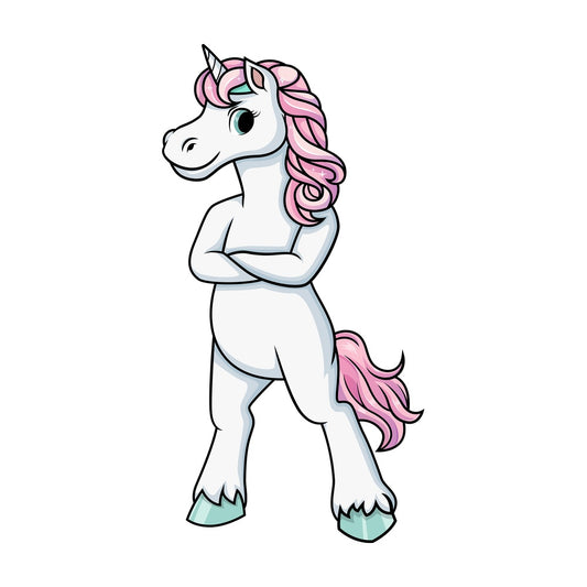 Fit female unicorn. PNG - JPG and vector EPS (infinitely scalable).