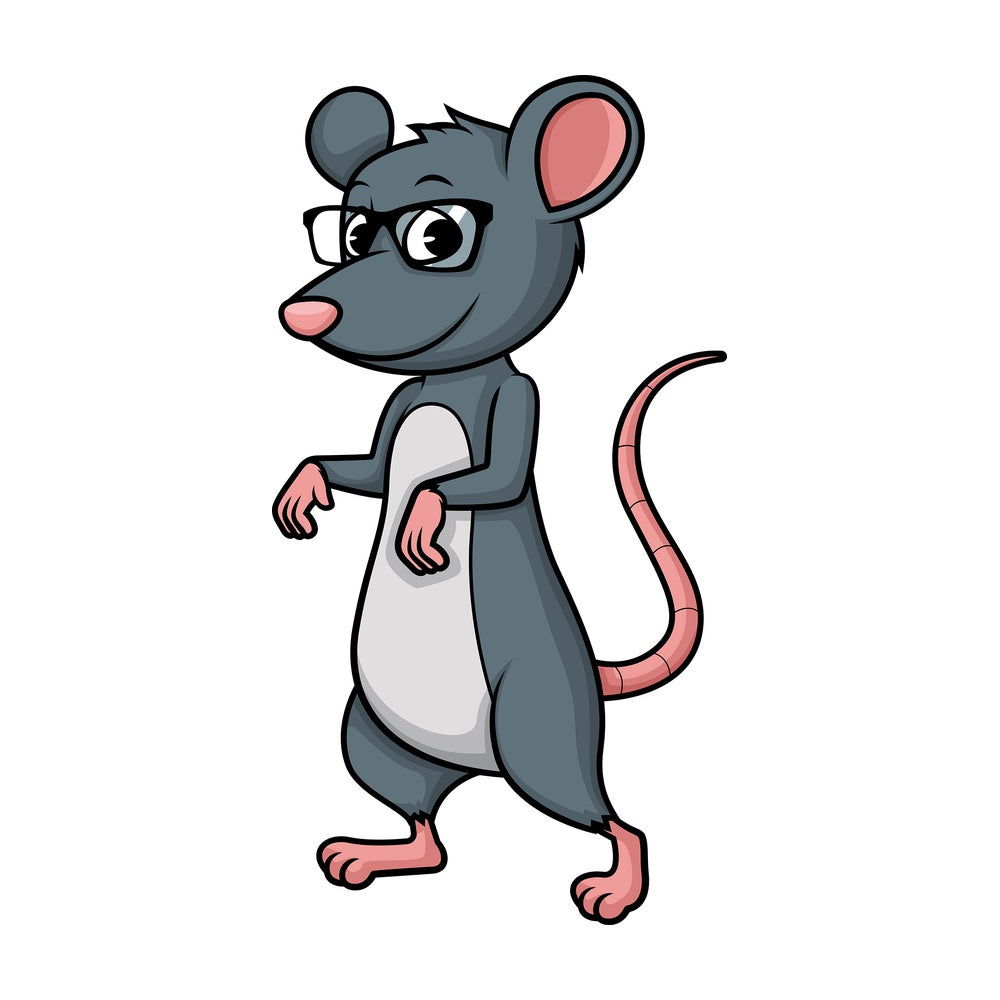 Mouse with glasses. PNG - JPG and vector EPS (infinitely scalable).