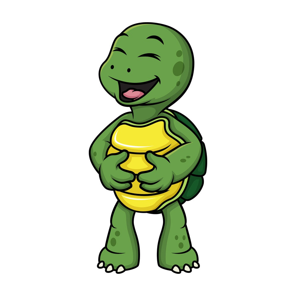 Turtle laughing. PNG - JPG and vector EPS (infinitely scalable).