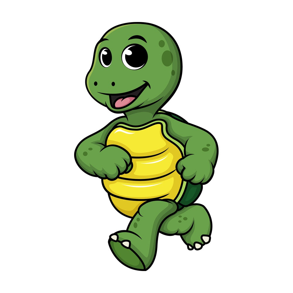 Turtle running. PNG - JPG and vector EPS (infinitely scalable).