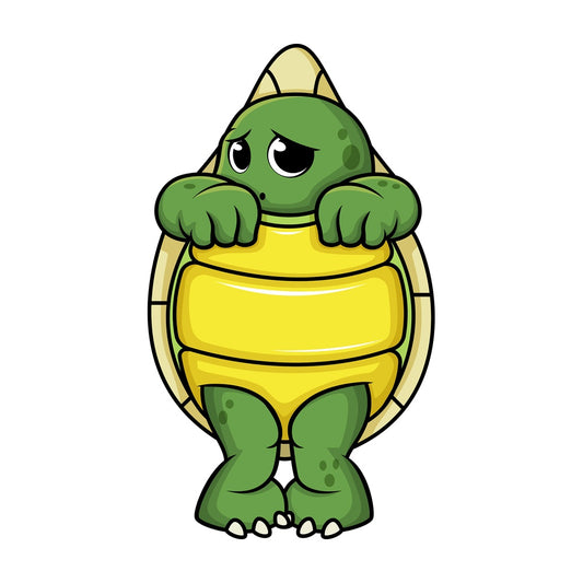 Turtle hiding in its shell. PNG - JPG and vector EPS (infinitely scalable).