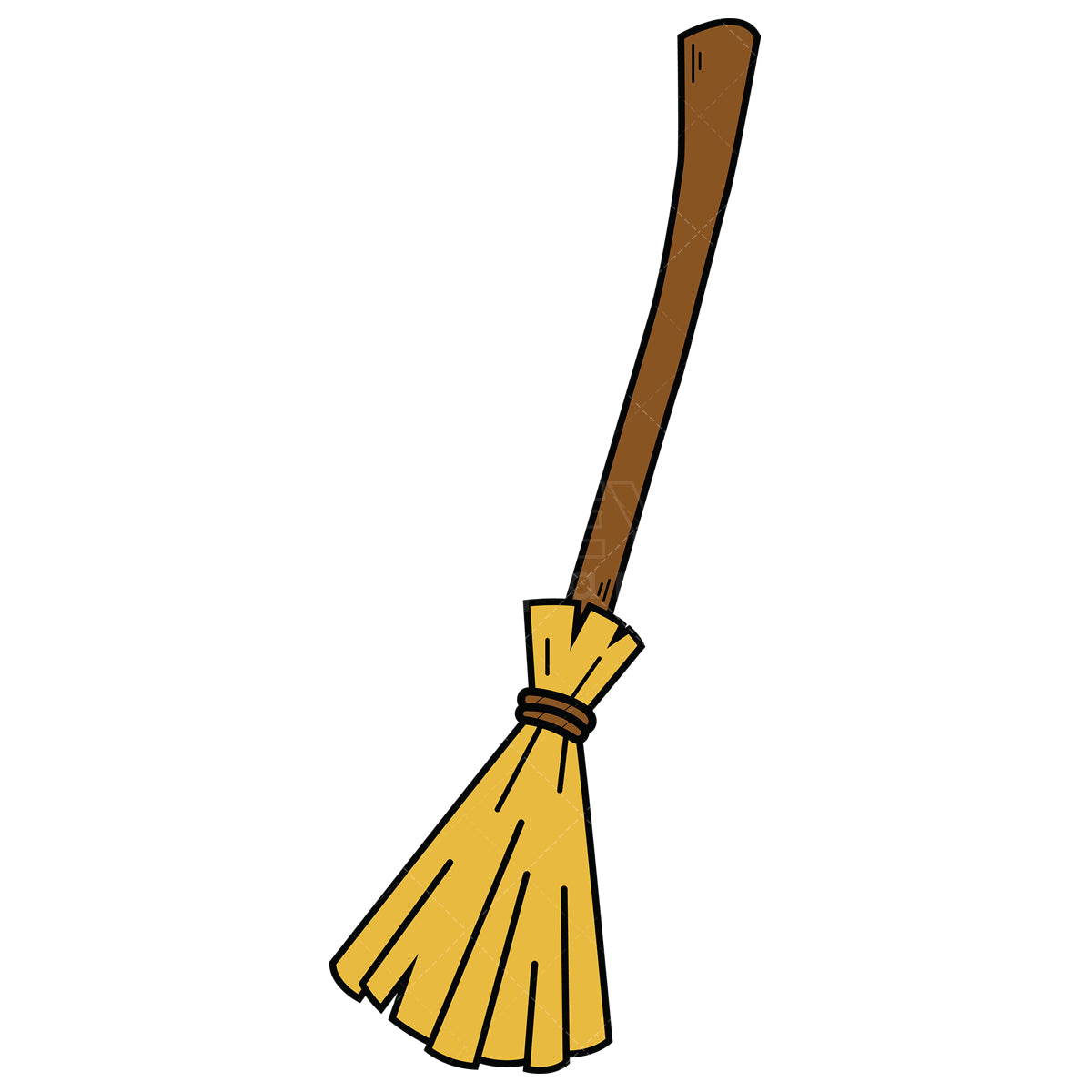 Royalty-free vector illustration of a witch broom.