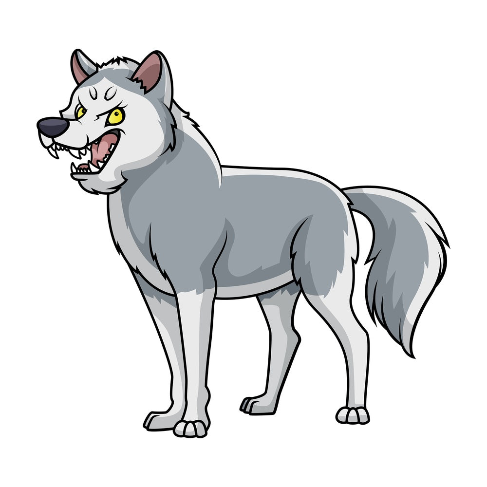Scary wolf. PNG - JPG and vector EPS (infinitely scalable).