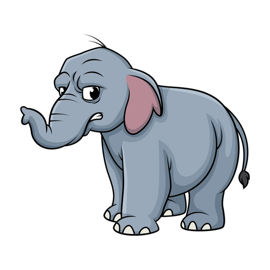 Angry elephant. PNG - JPG and vector EPS (infinitely scalable).