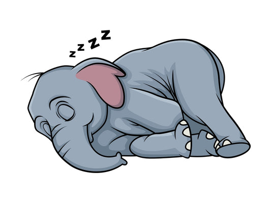 Sleeping elephant. PNG - JPG and vector EPS (infinitely scalable).