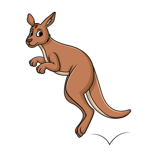 Kangaroo jumping. PNG - JPG and vector EPS (infinitely scalable).