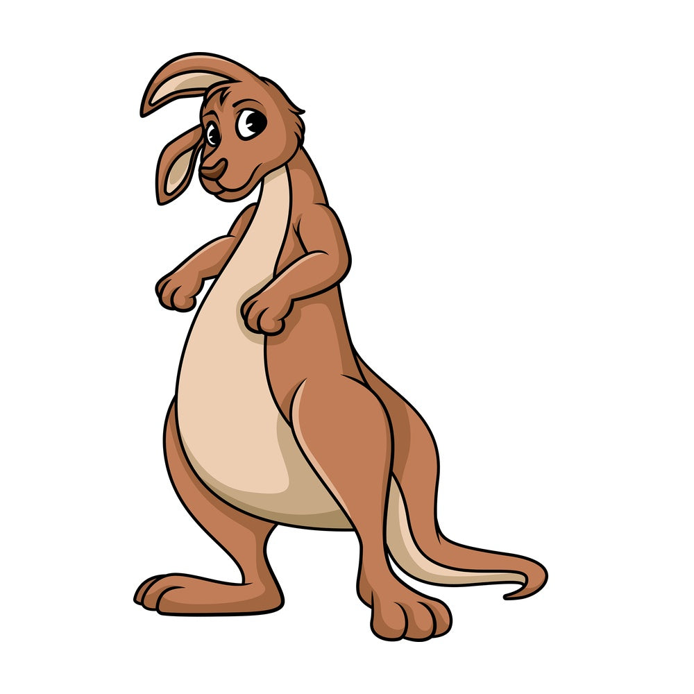 Cute kangaroo. PNG - JPG and vector EPS (infinitely scalable).
