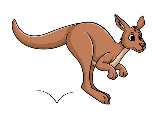 Hopping kangaroo. PNG - JPG and vector EPS (infinitely scalable).
