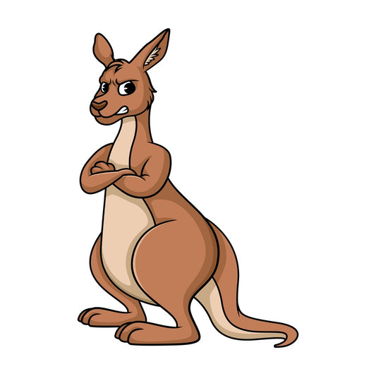 Angry kangaroo. PNG - JPG and vector EPS (infinitely scalable).