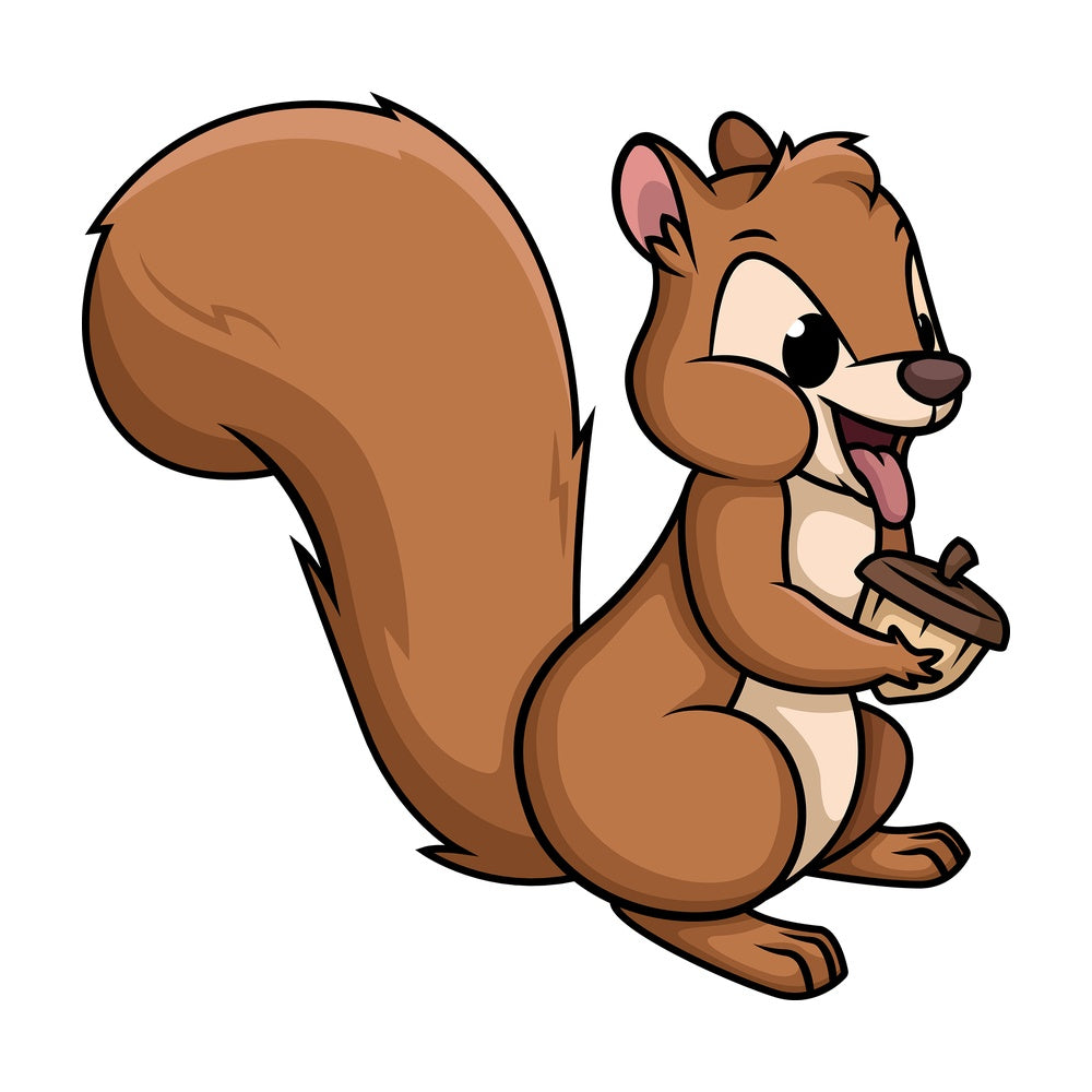 Crazy squirrel. PNG - JPG and vector EPS (infinitely scalable).