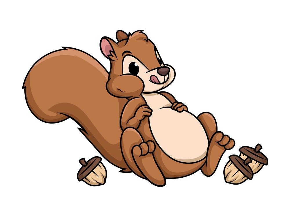 Fat squirrel. PNG - JPG and vector EPS (infinitely scalable).