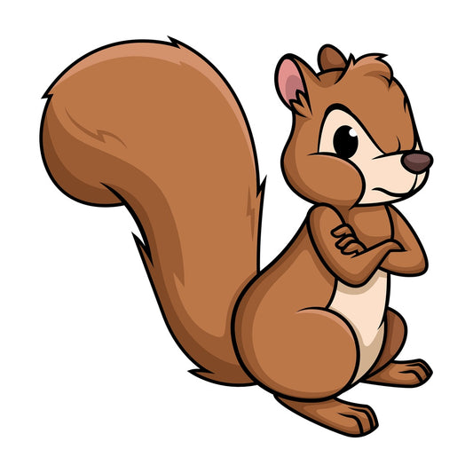 Angry squirrel. PNG - JPG and vector EPS (infinitely scalable).