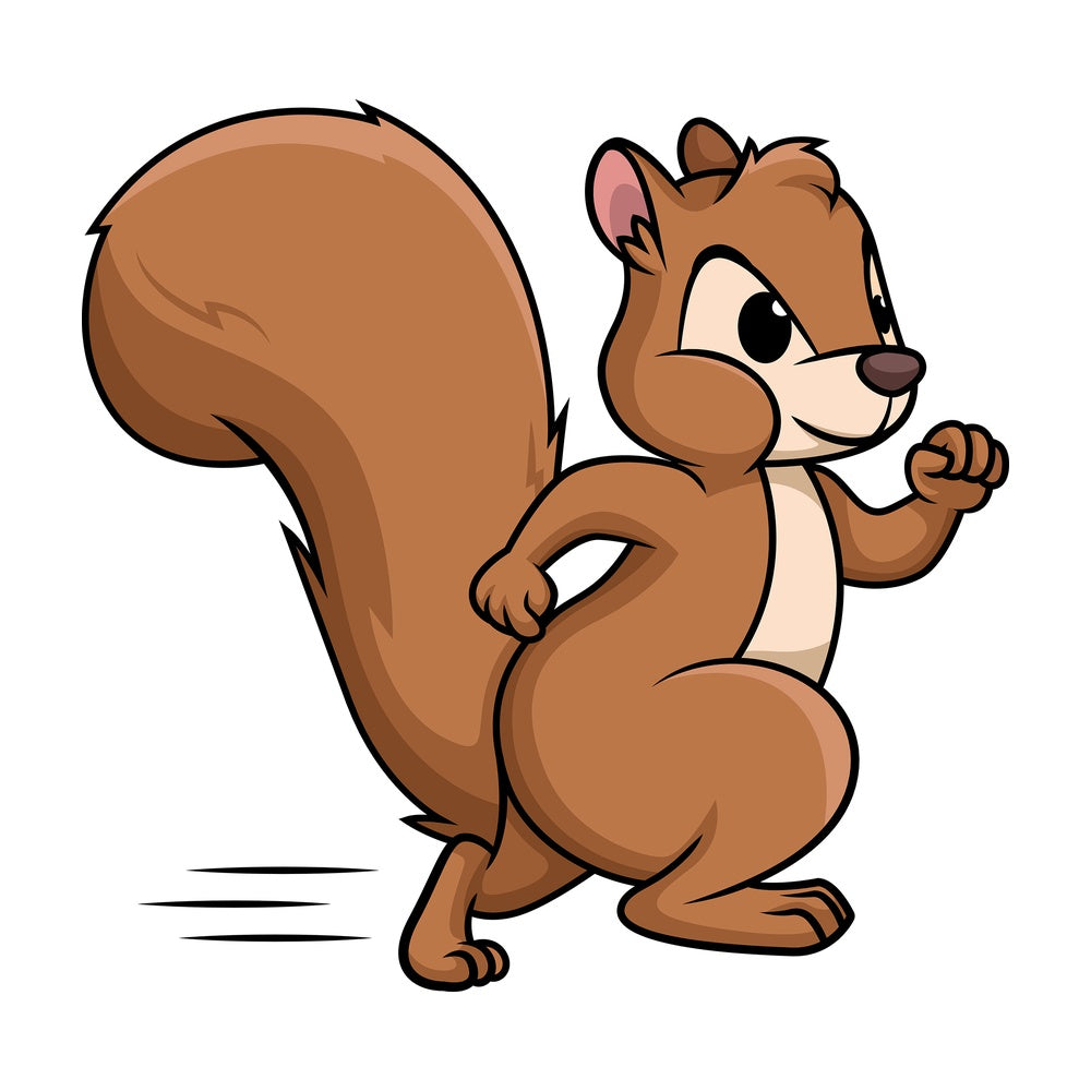 Running squirrel. PNG - JPG and vector EPS (infinitely scalable).