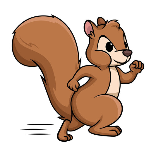 Running squirrel. PNG - JPG and vector EPS (infinitely scalable).