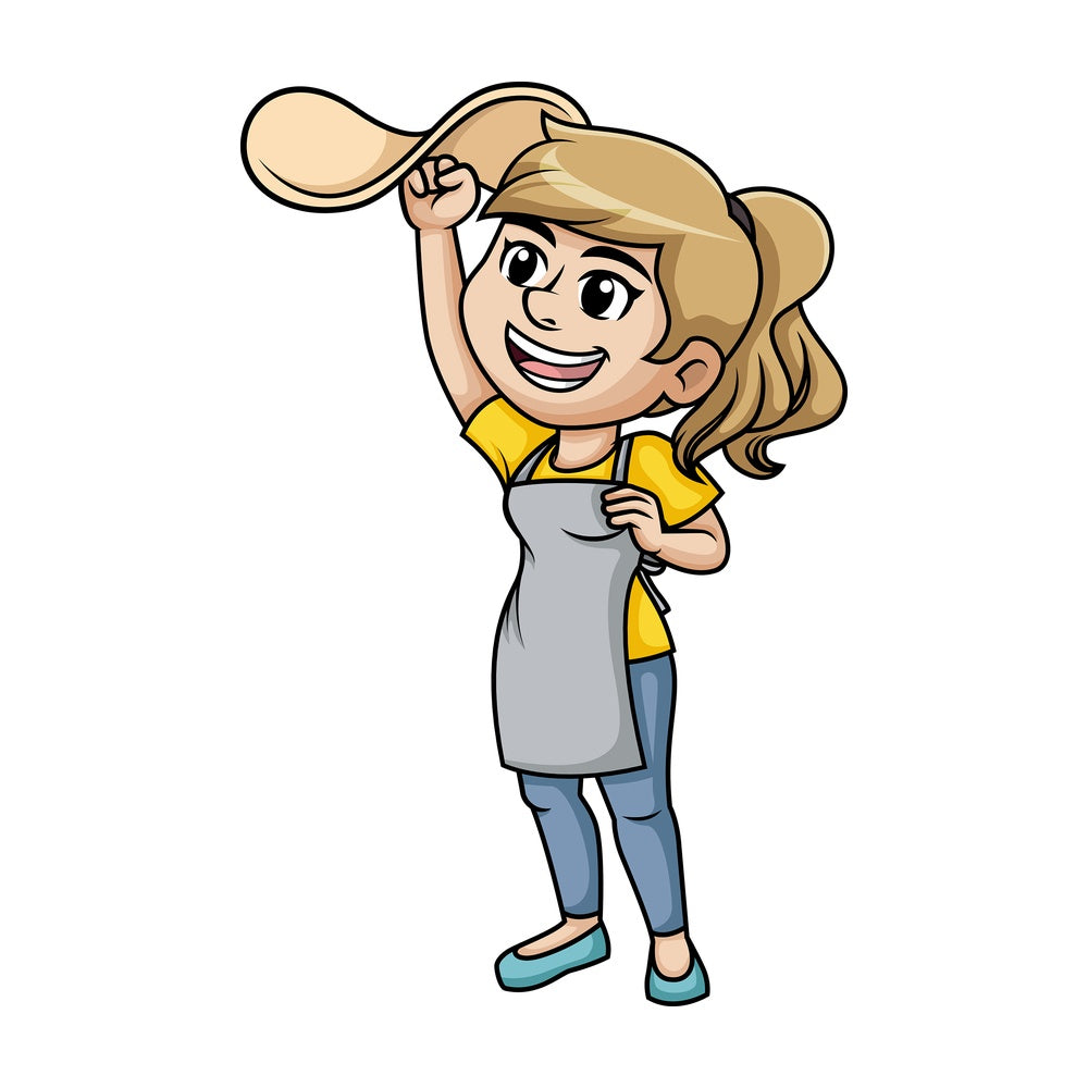 Woman tossing pizza dough. PNG - JPG and vector EPS (infinitely scalable). Image isolated on transparent background.