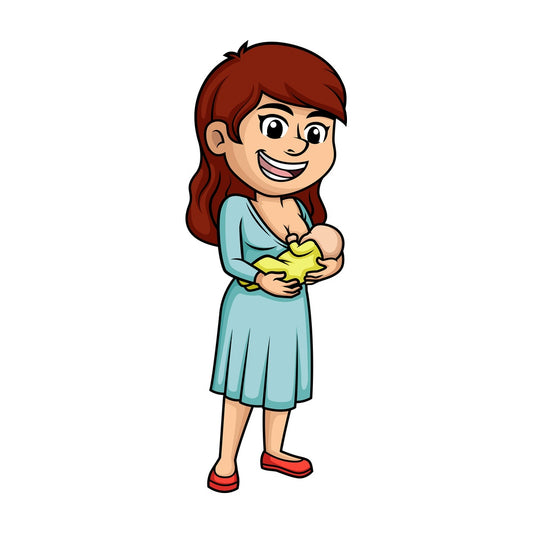 Mother breastfeeding. PNG - JPG and vector EPS (infinitely scalable). Image isolated on transparent background.