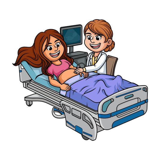 Pregnant woman ultrasound. PNG - JPG and vector EPS (infinitely scalable).