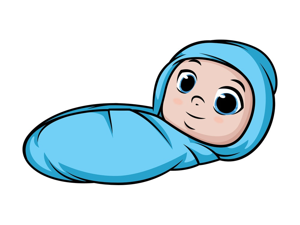 Newborn baby boy. PNG - JPG and vector EPS (infinitely scalable).