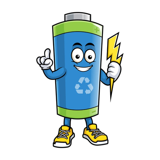 Ecological battery pointing up. PNG - JPG and vector EPS (infinitely scalable).