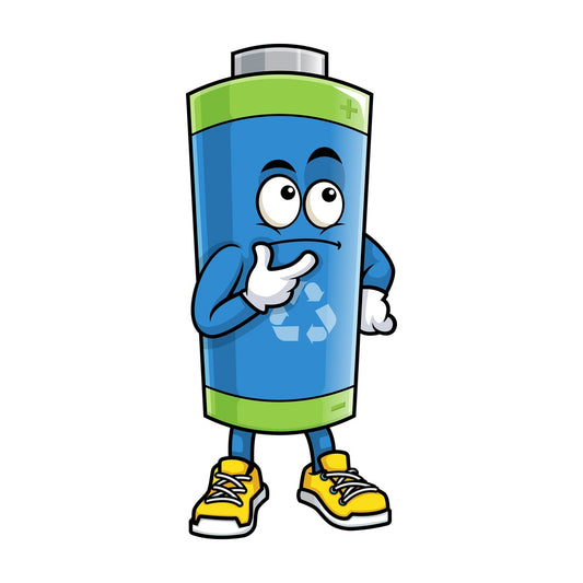 Green ecological battery thinking. PNG - JPG and vector EPS (infinitely scalable).